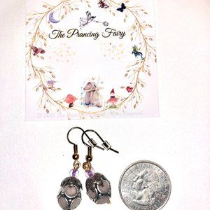 Elegant Dangle Earrings with Abolone accents Fairy Berry Earrings